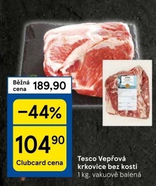 Vepřová krkovice bez kosti Tesco