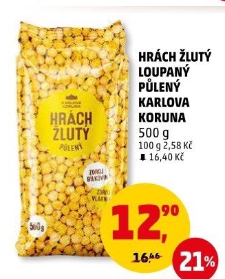 Hrách žlutý Karlova Koruna