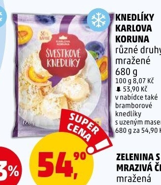 Knedlíky mražené Karlova Koruna
