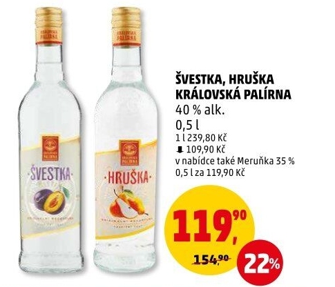 Pálenka švestka Královská palírna