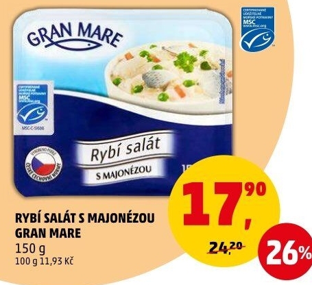 Rybí salát s majonézou Gran Mare
