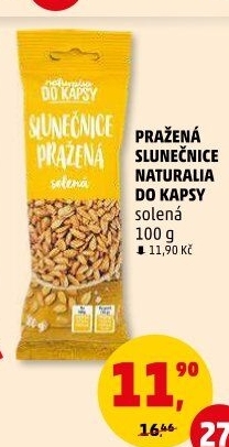 Slunečnicová semínka pražená Naturalia