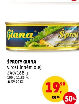 Šproty v oleji Giana
