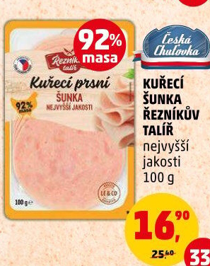 Šunka kuřecí nejvyšší jakosti Řezníkův talíř
