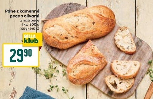 Chléb Pane s olivami