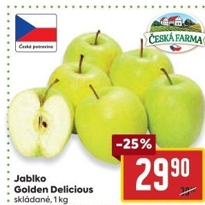 Jablka Golden Delicious Česká Farma