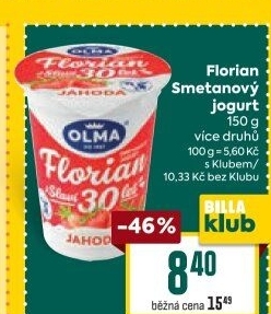 Jogurt smetanový Florian Olma