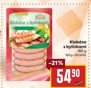 Klobásy grilovací s bylinkami Ponnath