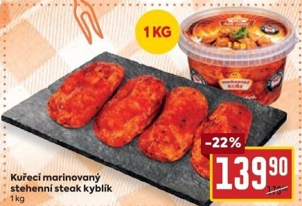 Kuřecí stehenní řízky marinované Vodňanské kuře