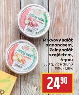 Mrkvový salát s ananasem Jihočeská zelenina