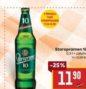 Pivo světlé výčepní 10° Staropramen