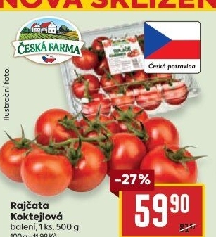 Rajčata koktejlová Česká farma