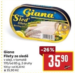 Sleď filety v oleji Giana