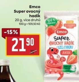 Super želé ovocný hadík Emco