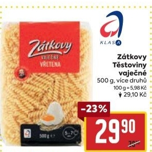Těstoviny vaječné Zátkovy
