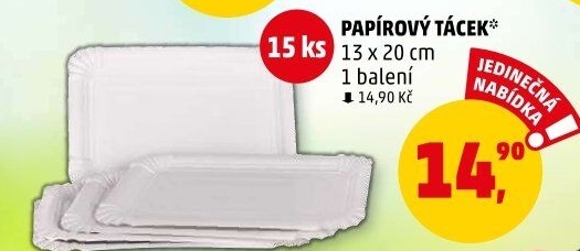 Tácek papírový