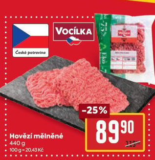 Hovězí mleté maso Vocílka
