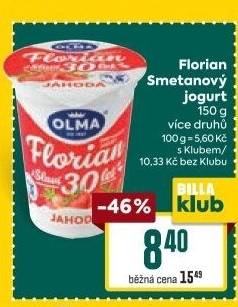 Jogurt smetanový Florian Olma
