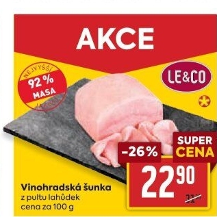 Šunka vinohradská nejvyšší jakosti LE&amp