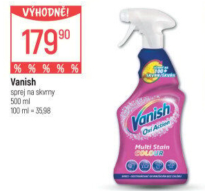 Odstraňovač skvrn ve spreji Oxi Action Vanish