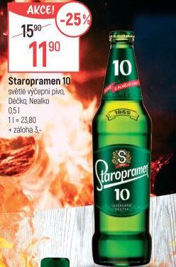 Pivo světlé výčepní 10° Staropramen