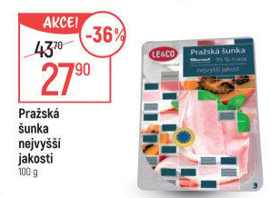 Šunka pražská nejvyšší jakosti LE&amp