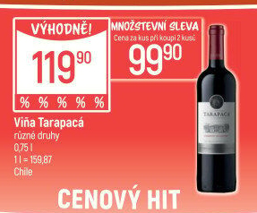 Víno Cabernet Sauvignon Viňa Tarapaca
