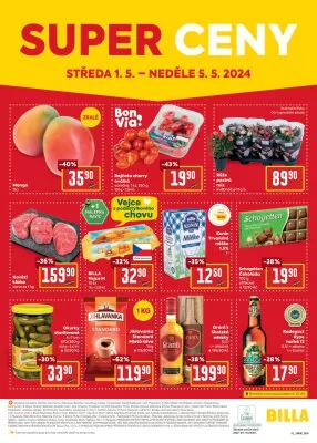 akční leták BILLA 29.4.2024-5.5.2024
