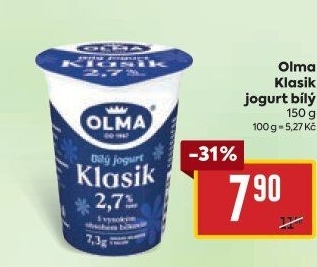 Bílý jogurt Klasik Olma