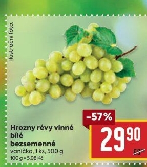 Hrozny bílé bezsemenné
