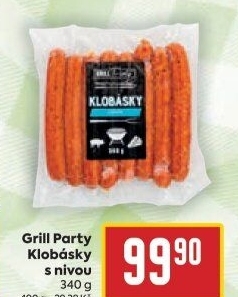 Klobása s nivou Grill Party