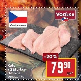 Kuře + 4 kuřecí stehna Vocílka