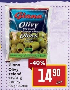 Olivy zelené Giana