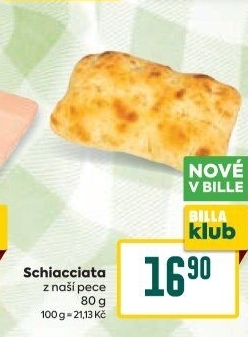 Pečivo italské Schiacciatina