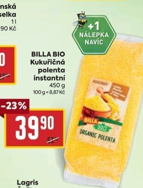 Polenta kukuřičná bio Billa