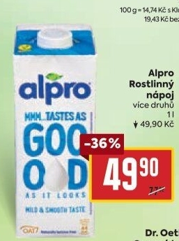 Rostlinné nápoje Alpro