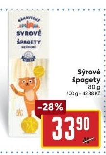 Sýrové špagety Bánovecké Milsy