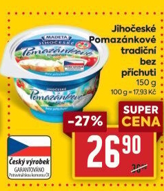 Tradiční pomazánkové Jihočeské Madeta