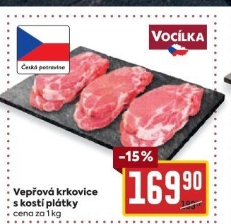 Vepřová krkovice s kostí Vocílka