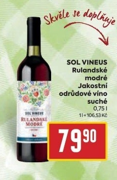 Víno Rulandské modré Sol Vineus