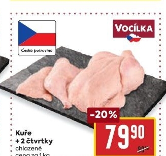 Kuře + 2 čtvrtky Vocílka