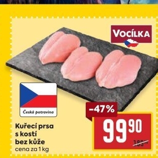 Kuřecí prsa s kostí Vocílka