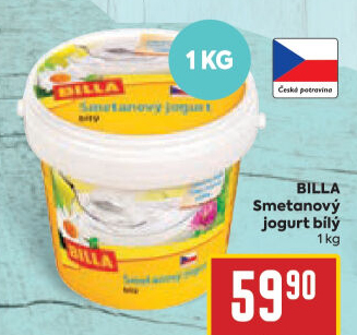 Bílý jogurt smetanový Billa