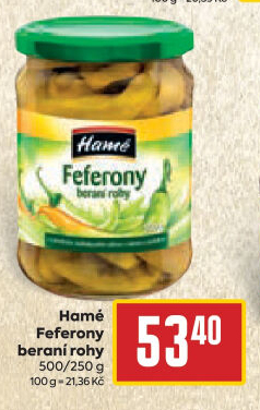 Feferony beraní rohy Hamé