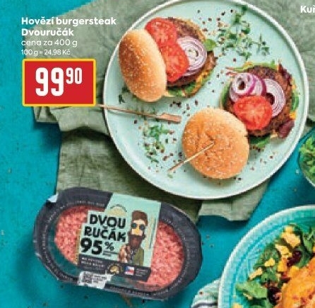 Hovězí burger dvouručák Láďa Grileman Kostelecké uzeniny