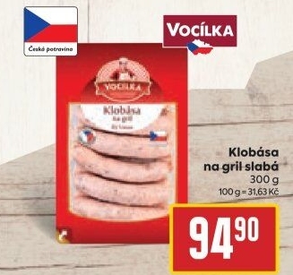Klobása na gril Vocílka