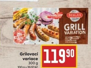 Klobása variace na gril Berger