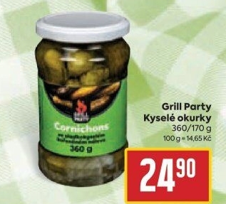 Okurky Cornichons Grill Party