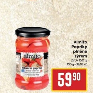 Papriky plněné sýrem Almito