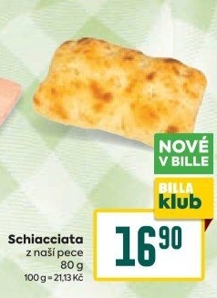 Pečivo italské Schiacciatina